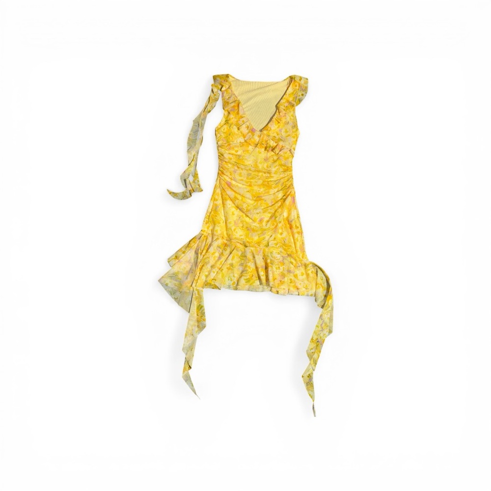 Zara Fairy Yellow Floral Ruffle Sundress Medium